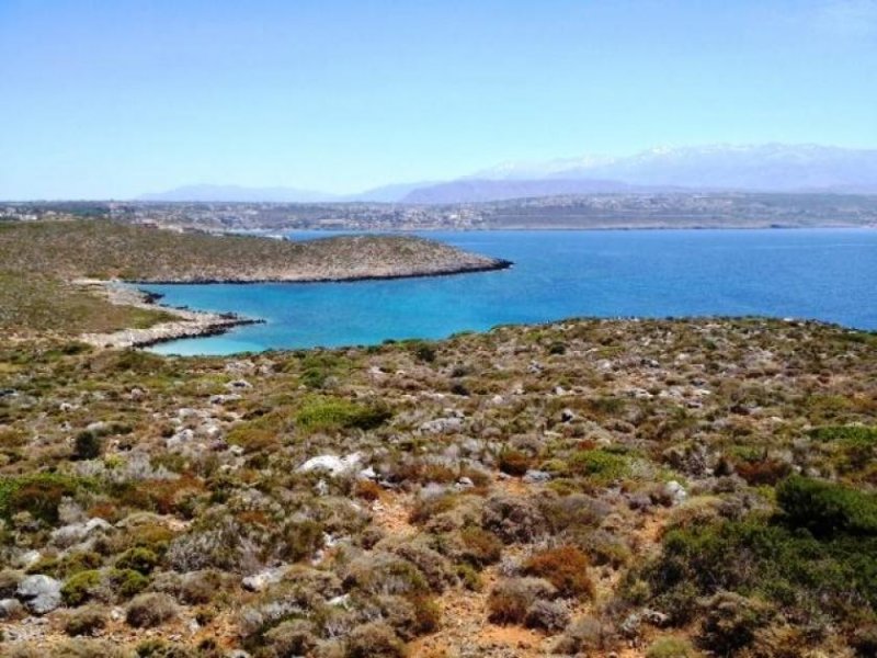 Tersanas Chania Küstengrundstück mit Sandstrand auf Kreta zum Verkauf Grundstück kaufen